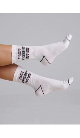 CLE Носки жен.Д2331 тренд хл+эл, белый