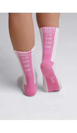 CLE Носки жен.Д2332 тренд хл+эл, белый/розовый