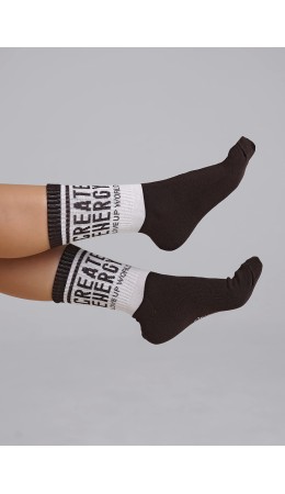 CLE Носки жен.Д2334 тренд хл+эл, коричневый