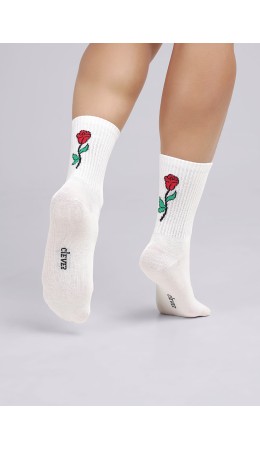 CLE Носки жен.Д5511 8 марта хл+эл, белый