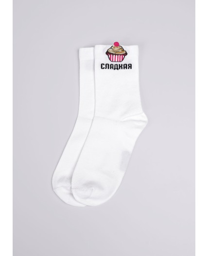 CLE Носки жен.Д5526 8 марта хл+эл, белый