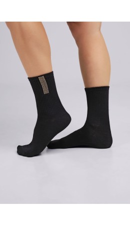 CLE Носки жен.Д5537 8 марта хл+эл, чёрный