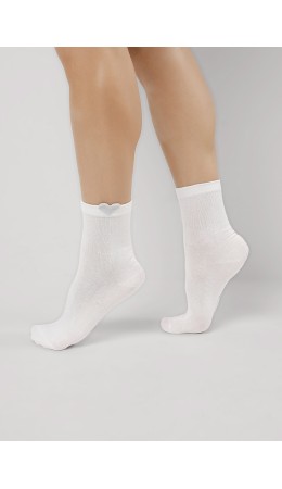 CLE Носки жен.Д5556 8 марта хл+эл, белый