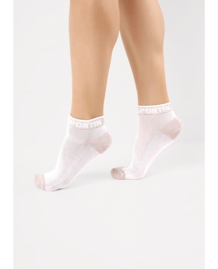CLE Носки жен.Д5564 сетка укороч, белый