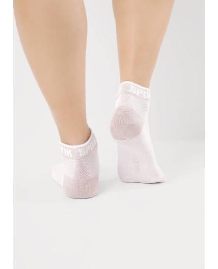 CLE Носки жен.Д5564 сетка укороч, белый