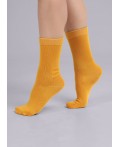 CLE Носки жен.Д665Ш шерсть пан+шерсть, т.жёлтый