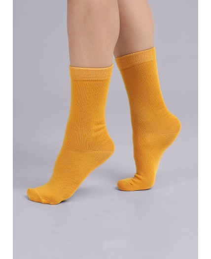 CLE Носки жен.Д665Ш шерсть пан+шерсть, т.жёлтый