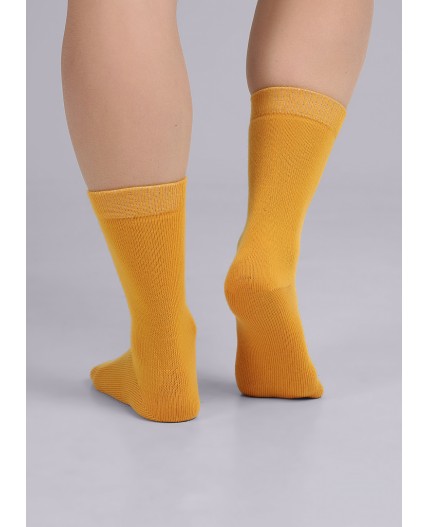CLE Носки жен.Д665Ш шерсть пан+шерсть, т.жёлтый