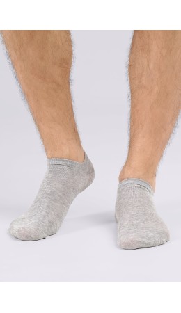 CLE Носки муж.S110 хл+эл б/паг, меланж серый