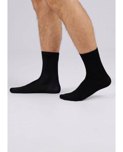 CLE Носки муж.Б100Л бамб+эл, чёрный