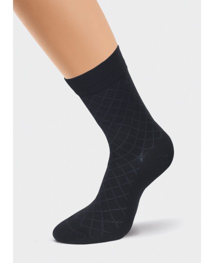 CLE Носки муж.К195Л хл+эл, чёрный