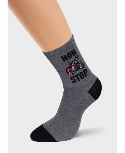 CLE Носки муж.К333Л trend хл+эл, меланж серый