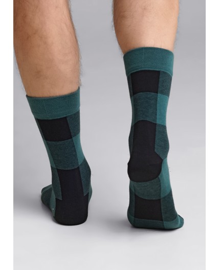 CLE Носки муж.К3357Л НГ хл+эл, т.зелёный