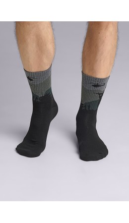 CLE Носки муж.К3384Л 23Ф хл+эл, чёрный