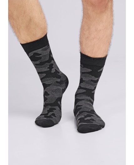 CLE Носки муж.К3426 23Ф хл+эл, чёрный