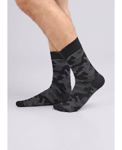 CLE Носки муж.К3426 23Ф хл+эл, чёрный