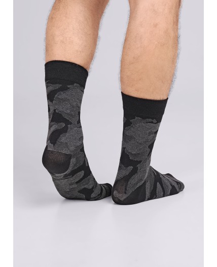 CLE Носки муж.К3426 23Ф хл+эл, чёрный