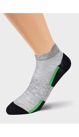 CLE Носки муж.К6219Л Mexico укор, меланж серый