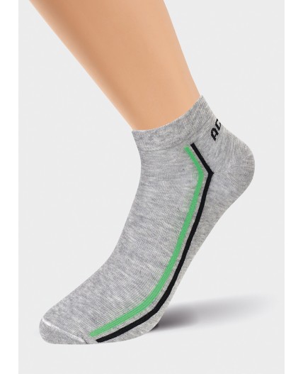 CLE Носки муж.К6220Л Mexico укор, меланж серый