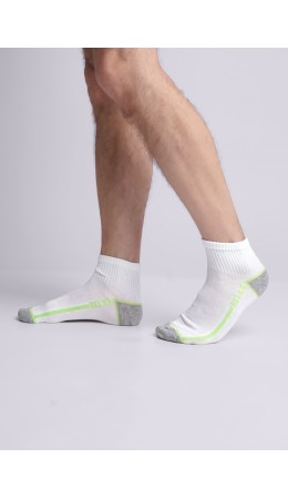 CLE Носки муж.К6316Л мохито хл+эл, белый/меланж серый