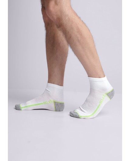 CLE Носки муж.К6316Л мохито хл+эл, белый/меланж серый