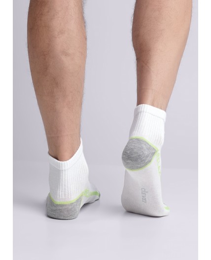 CLE Носки муж.К6316Л мохито хл+эл, белый/меланж серый