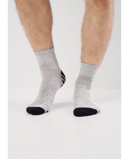 CLE Носки муж.К6525Л сделай громче хл+эл, меланж серый