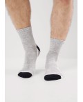 CLE Носки муж.К6526Л сделай громче хл+эл, меланж серый