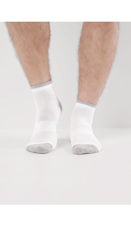 CLE Носки муж.К6528Л сетка хл+эл, белый
