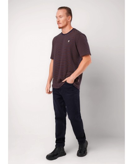 CLE Футболка муж. 452301/17кнт, т.синий/св.коричневый