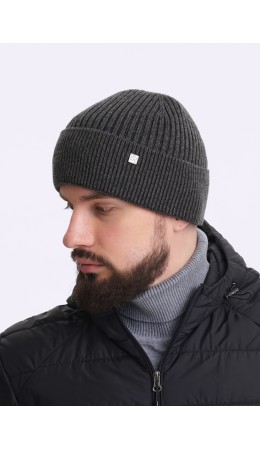 CLE Шапка 433793шв, меланж т.серый