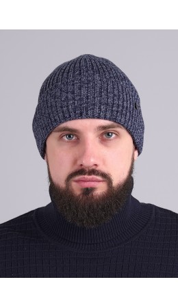 CLE Шапка 433885аш флис, джинсовый/т.синий