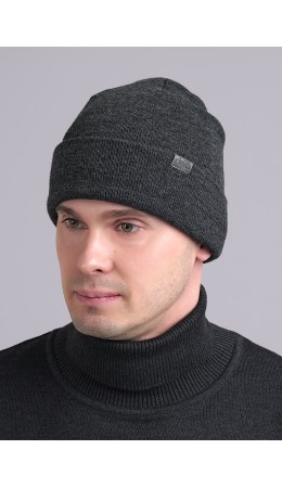 CLE Шапка 444160аш, меланж т.серый