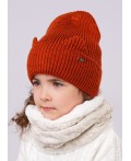 CLE Шапка дет. 713137ап, меланж т.оранжевый