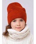CLE Шапка дет. 713137ап, меланж т.оранжевый