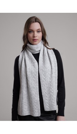 CLE Шарф 454511ап, меланж св.серый