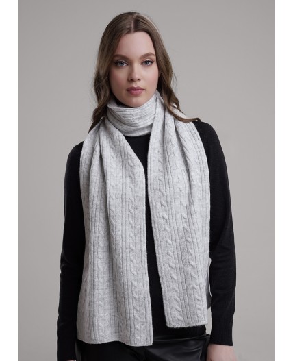 CLE Шарф 454511ап, меланж св.серый