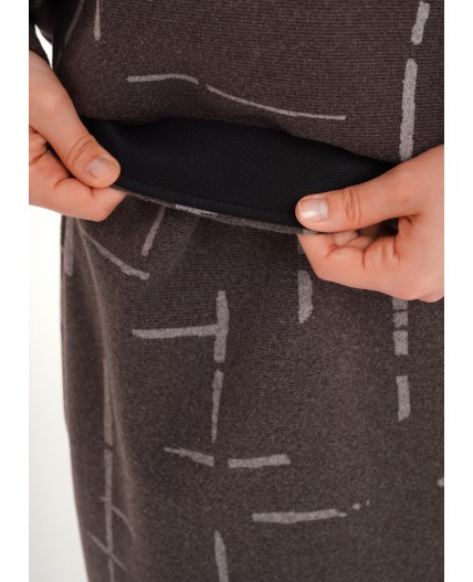 CLE Юбка жен. 157019/187ввэ, т.серый/бежевый