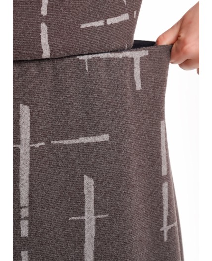 CLE Юбка жен. 157019/187ввэ, т.серый/бежевый