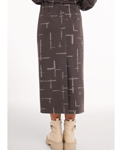 CLE Юбка жен. 157019/187ввэ, т.серый/бежевый