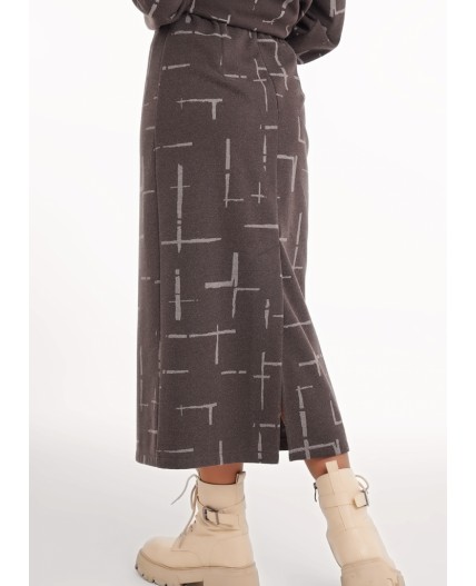 CLE Юбка жен. 157019/187ввэ, т.серый/бежевый