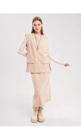 CLE Юбка жен. 157028/190ввэ, т.бежевый/св.бежевый