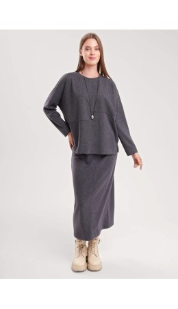 CLE Юбка жен. 157028/190ввэ, т.серый/серый