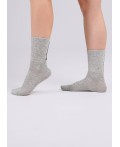 CLES Носки жен.L3002 market line хл+эл, меланж серый