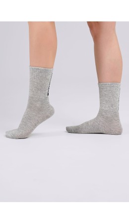 CLES Носки жен.L3002 market line хл+эл, меланж серый