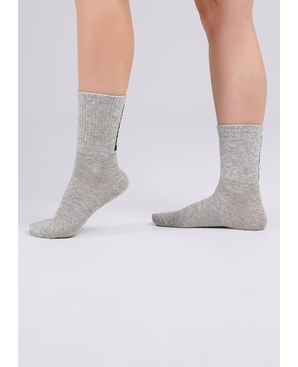 CLES Носки жен.L3002 market line хл+эл, меланж серый