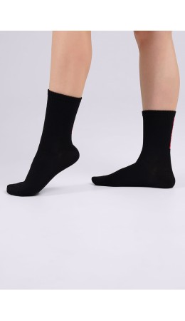CLES Носки жен.L3002 market line хл+эл, чёрный