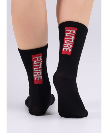 CLES Носки жен.L3002 market line хл+эл, чёрный