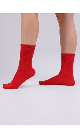 CLES Носки жен.L3002 market line хл+эл, красный