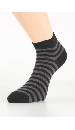 ЭЙС Носки жен.Д111ш хл+эл укор, чёрный/серый
